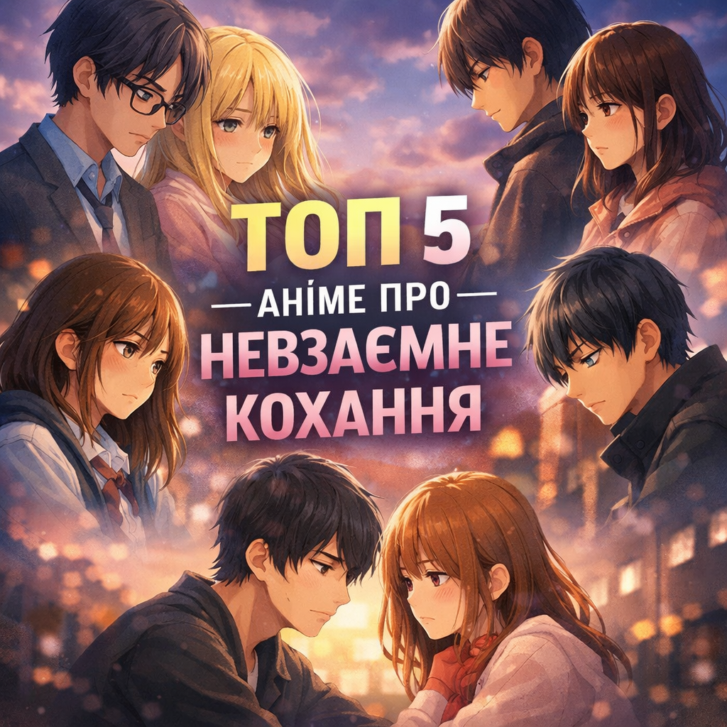 Топ 5 аніме про невзаємне кохання, які торкнуться серця
